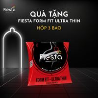 [Gift] Bao cao su ôm sát, siêu mỏng FIESTA Form Fit Ultra Thin size 51mm – Hộp 3 bao